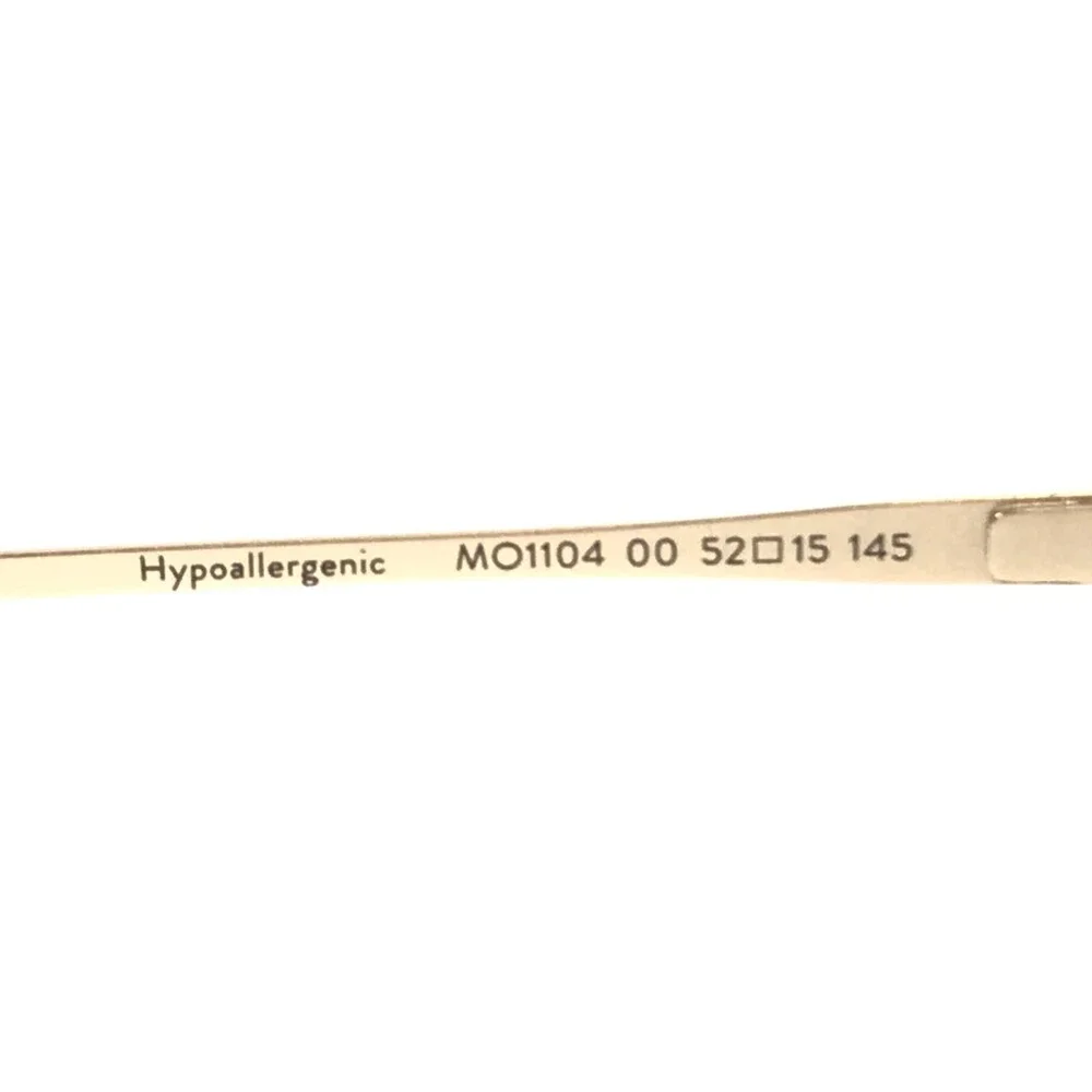 Moleskine Eyeglasses Frames MO1104 00 Black Gold Square Full Thin Rim 52-15-145